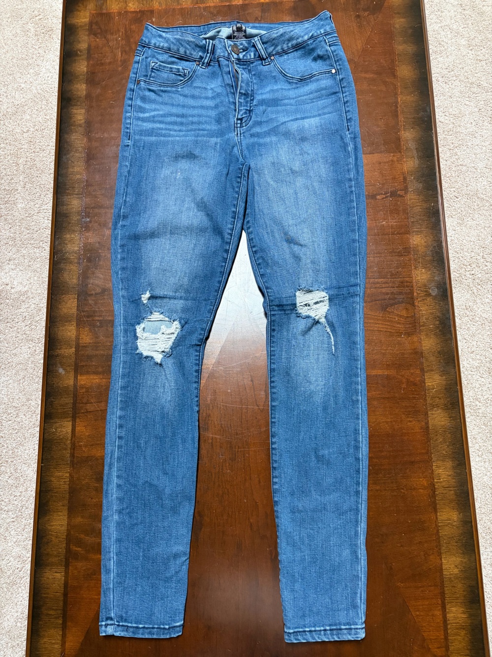 Rewash Blue Ripped Skinny Jeans for Women
